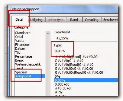 Negatieve Percentages In Het Rood ExcelXL.nl trainingen en workshops