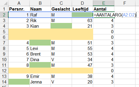 Lege Excel rijen verwijderen ExcelXL.nl trainingen en workshops