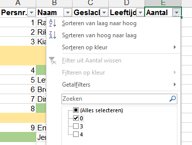 Lege Excel rijen verwijderen ExcelXL.nl trainingen en workshops