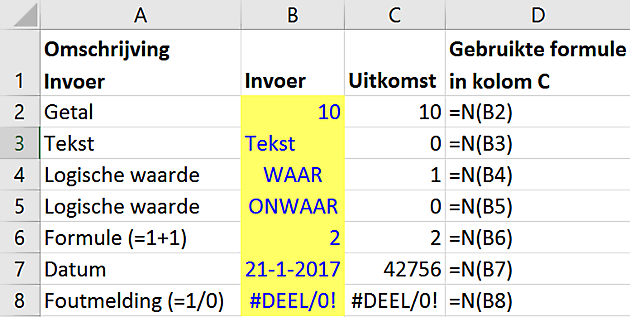 N Functie Excel; Nutteloos of krachtig? ExcelXL.nl trainingen en workshops