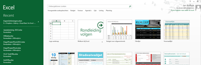 Het startscherm van Excel 2013! - ExcelXL.nl trainingen en workshops