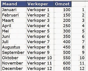 Invoegen van lege rijen in een tabel ExcelXL.nl trainingen en workshops