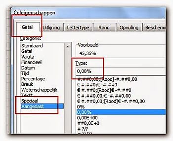 Negatieve Percentages In Het Rood ExcelXL.nl trainingen en workshops