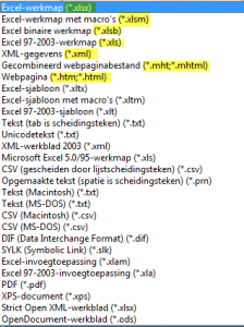 Extensies (on)zichtbaar ExcelXL.nl trainingen en workshops