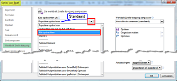 Aanpassen Werkbalk Snelle Toegang ExcelXL.nl trainingen en workshops