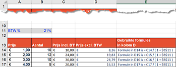 Absolute en relatieve celverwijzing Excel ExcelXL.nl trainingen en workshops