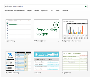 Het startscherm van Excel 2013! ExcelXL.nl trainingen en workshops